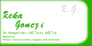 reka gonczi business card